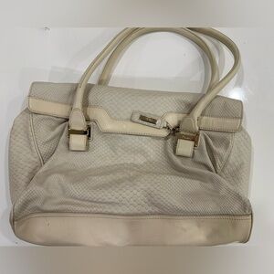Ivory leather tote